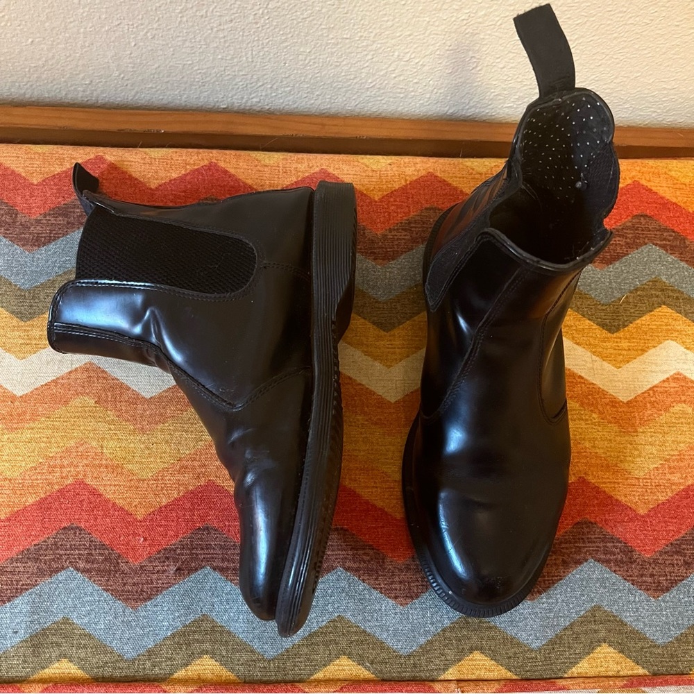 Dr Martens Flora Patent Leather Chelsea Boots